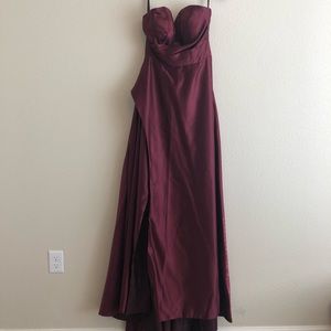 Burgundy custom made pageant dress.. size 6
